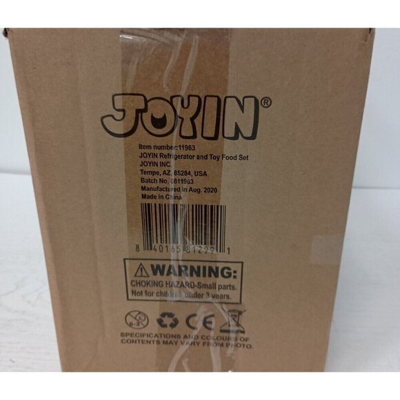 Joyin Refrigerator and Toy Food Set Kids Kitchen Playset Cookware 20pc New - Picture 7 of 8